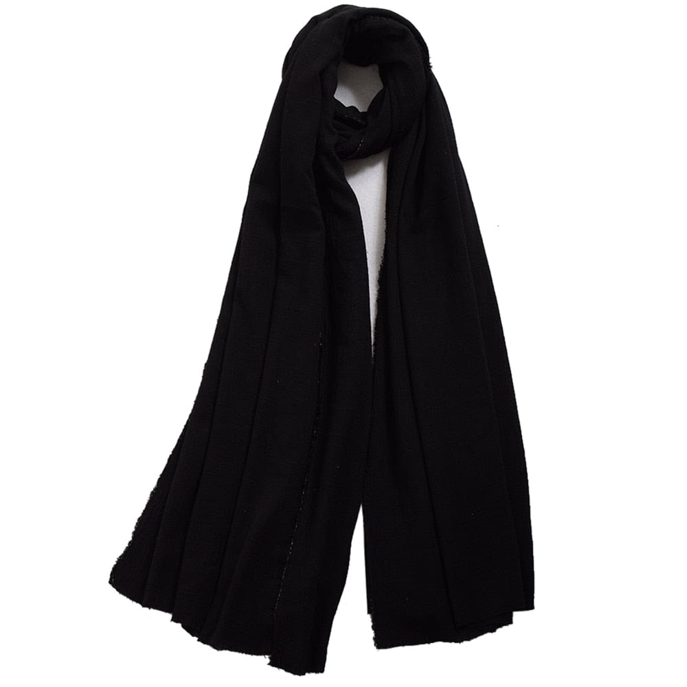 Black Wrap Cloak Viking Cotton Shawl Cowl