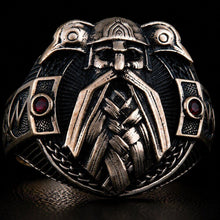 Viking Odin & Raven Ring | Bronze Handcrafted