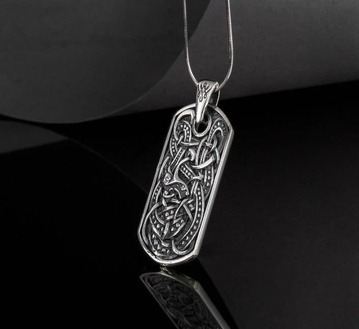 Viking Ornament Pendant Sterling Silver Norse Handcrafted Jewelry-2