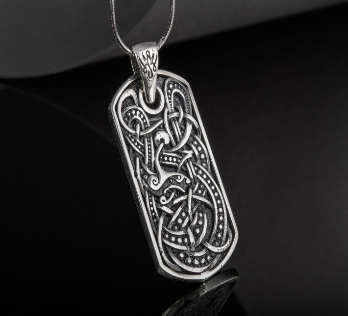 Viking Ornament Pendant Sterling Silver Norse Handcrafted Jewelry-3
