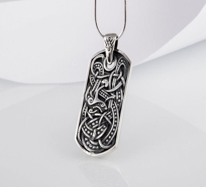 Viking Ornament Pendant Sterling Silver Norse Handcrafted Jewelry-5