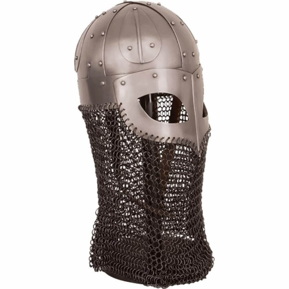 Viking Raider Spangenhelm with Full Chainmail Aventail
