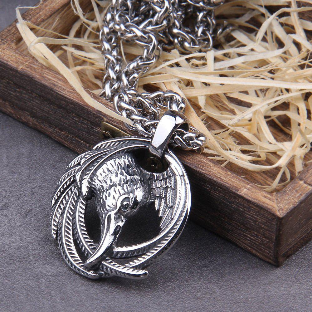 Viking Raven Necklace-2