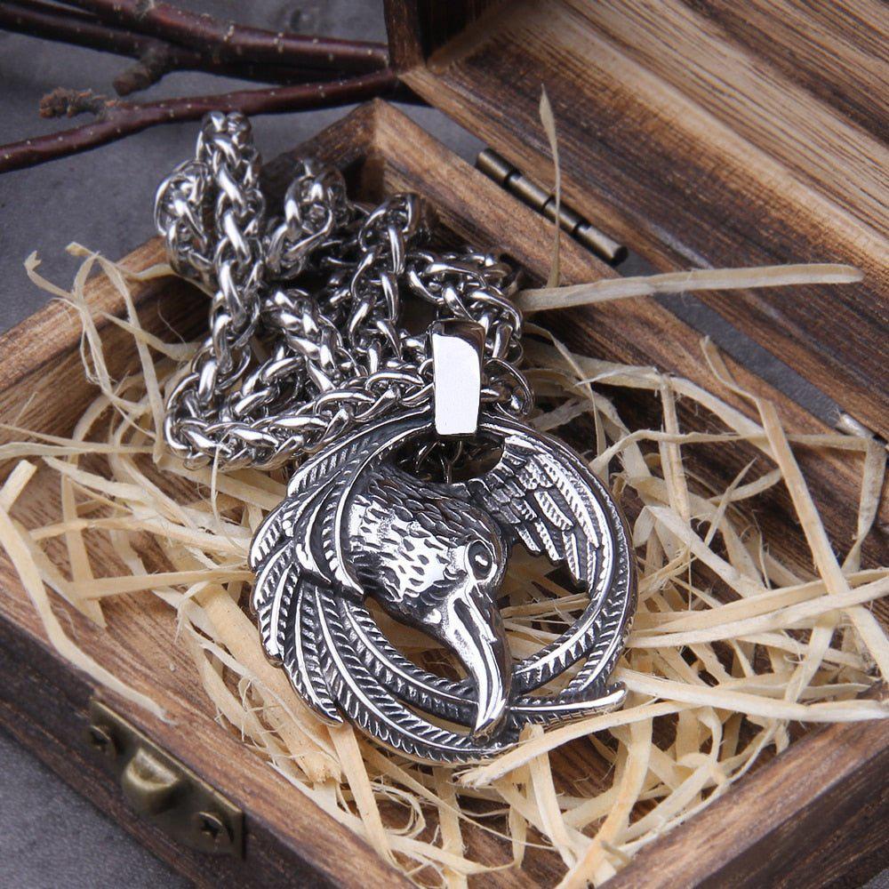 Viking Raven Necklace-3