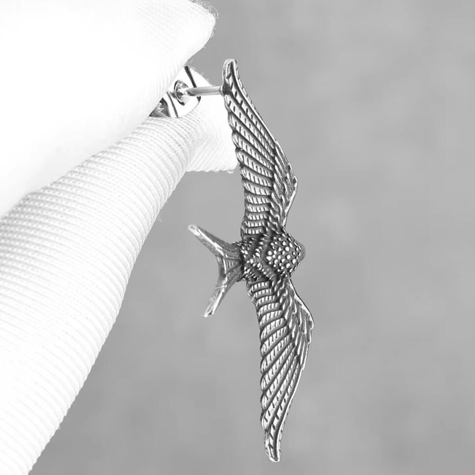 Viking Raven Wing Drop Earrings | Feathered Norse Design