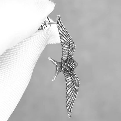 Viking Raven Wing Drop Earrings | Feathered Norse Design