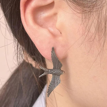 Viking Raven Wing Drop Earrings | Feathered Norse Design