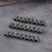 Viking Rune Futhark Steel Beard Beads