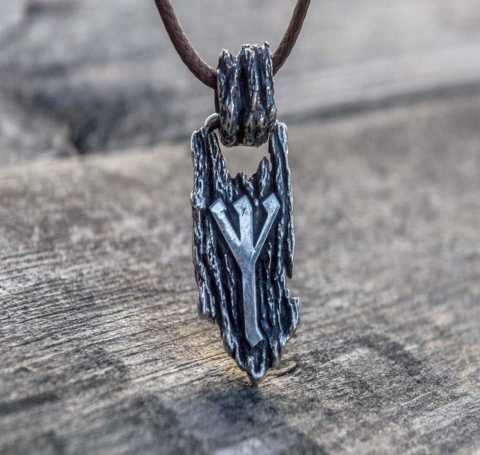 Viking Rune Pendant Sterling Silver Handmade Jewelry-1