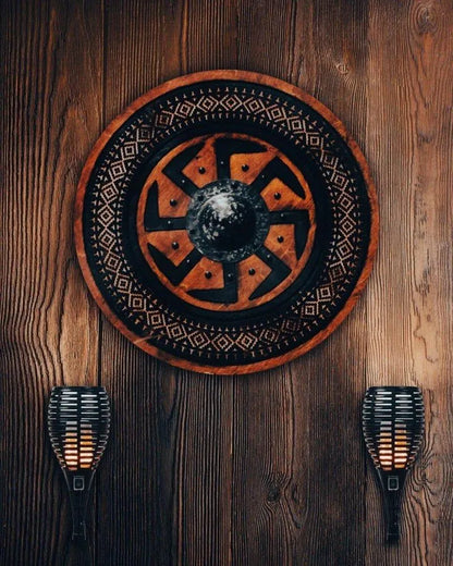 Viking Shield with Carved Kolovrat Symbol-5-Viking Warrior