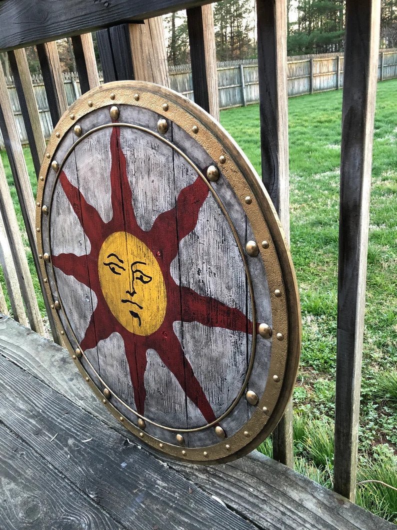 Viking Shield with Sun Symbol