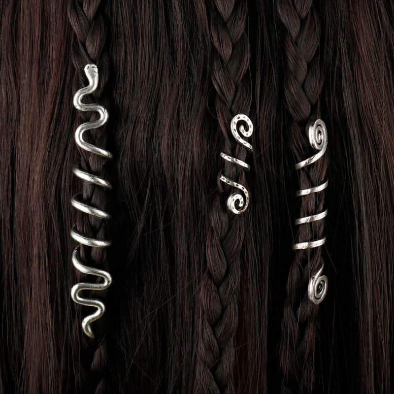Viking Spiral Hair Beads Set