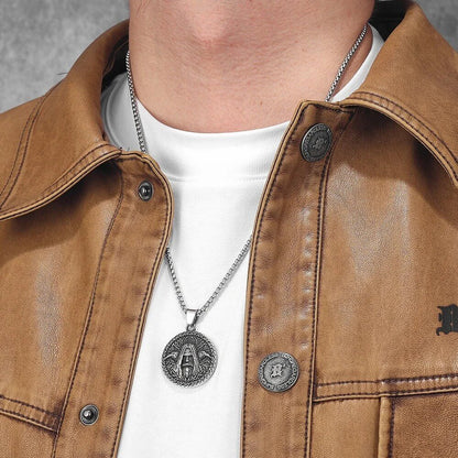 Viking Stainless Steel Odin Raven Necklace