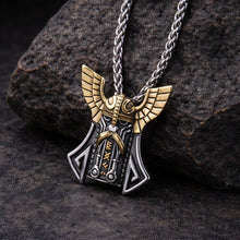 Viking Stainless Steel Thor's Hammer Wing Necklace