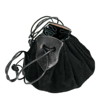 Handcrafted Black Viking Suede Pouch | Drawstring Closure-2-Viking Warrior
