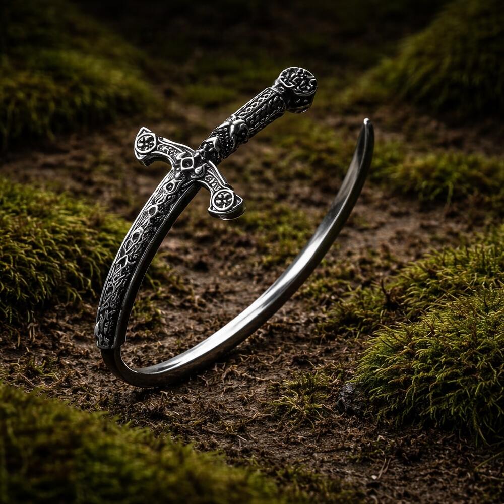 Viking Sword Bangle Bracelet