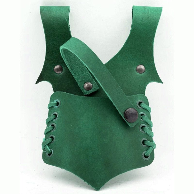 Green Leather Viking Sword Belt Hanger