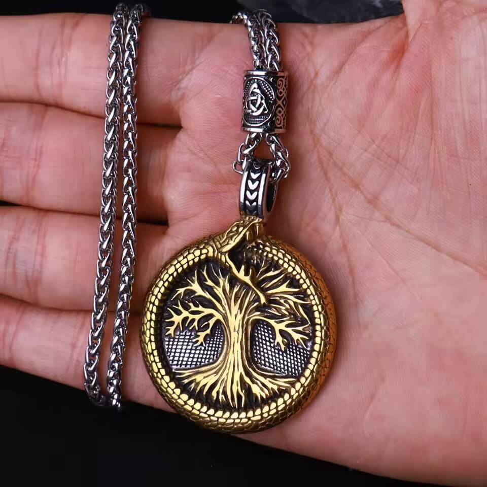 Viking Tree of Life Stainless Steel Necklace