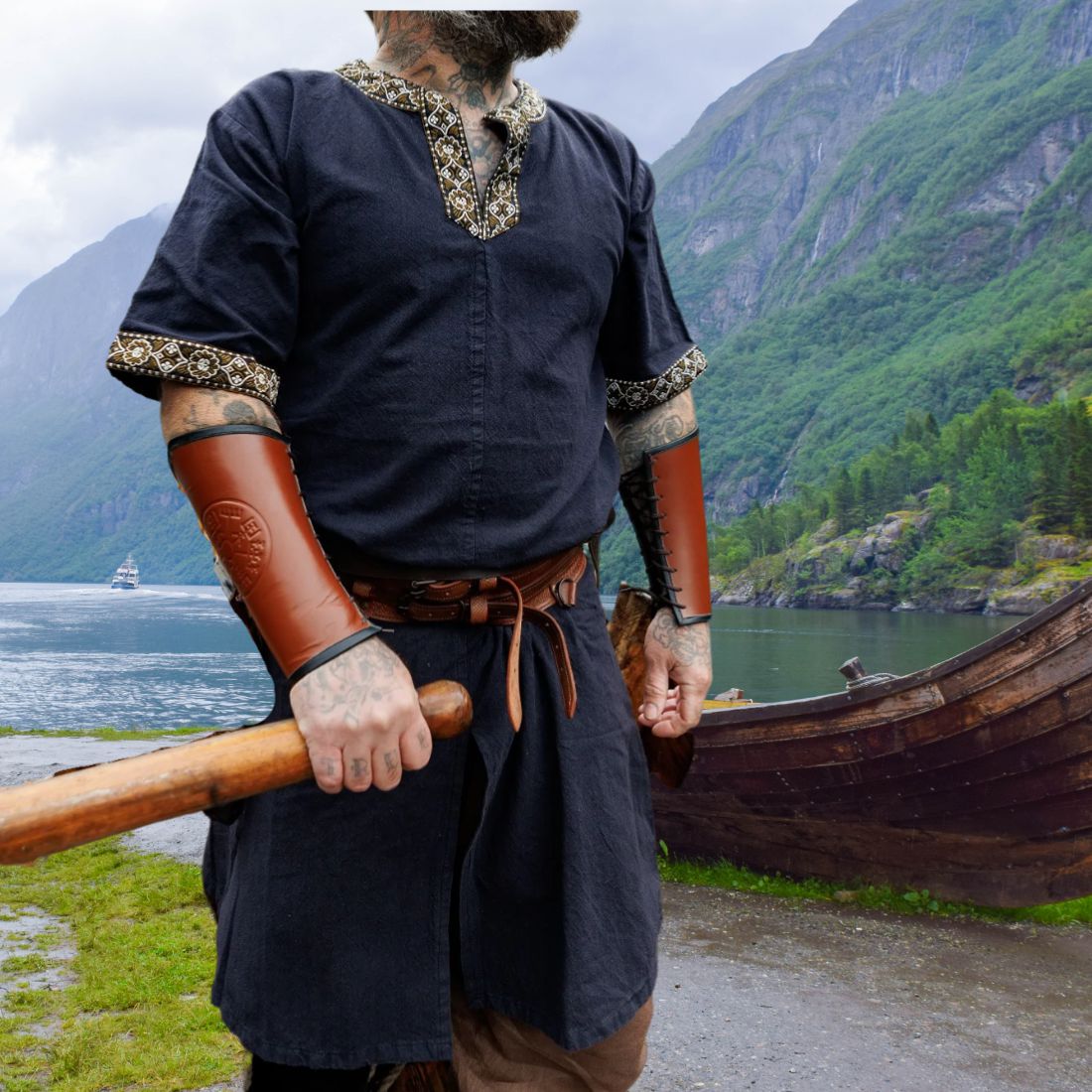 Short Sleeve Long Viking Tunic