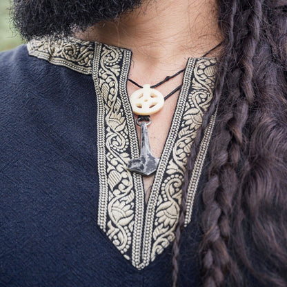 Dark blue with embroidery tunic
