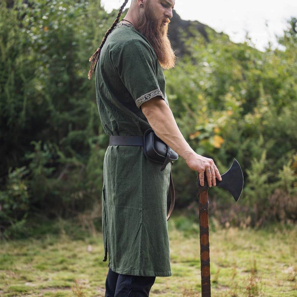 Viking Tunic | Green hort Sleeved with Detailing