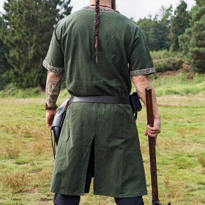 Viking Tunic in Green with Short Sleeves
