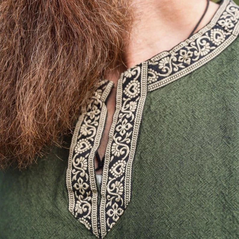 Viking Tunic With Embroidered Border