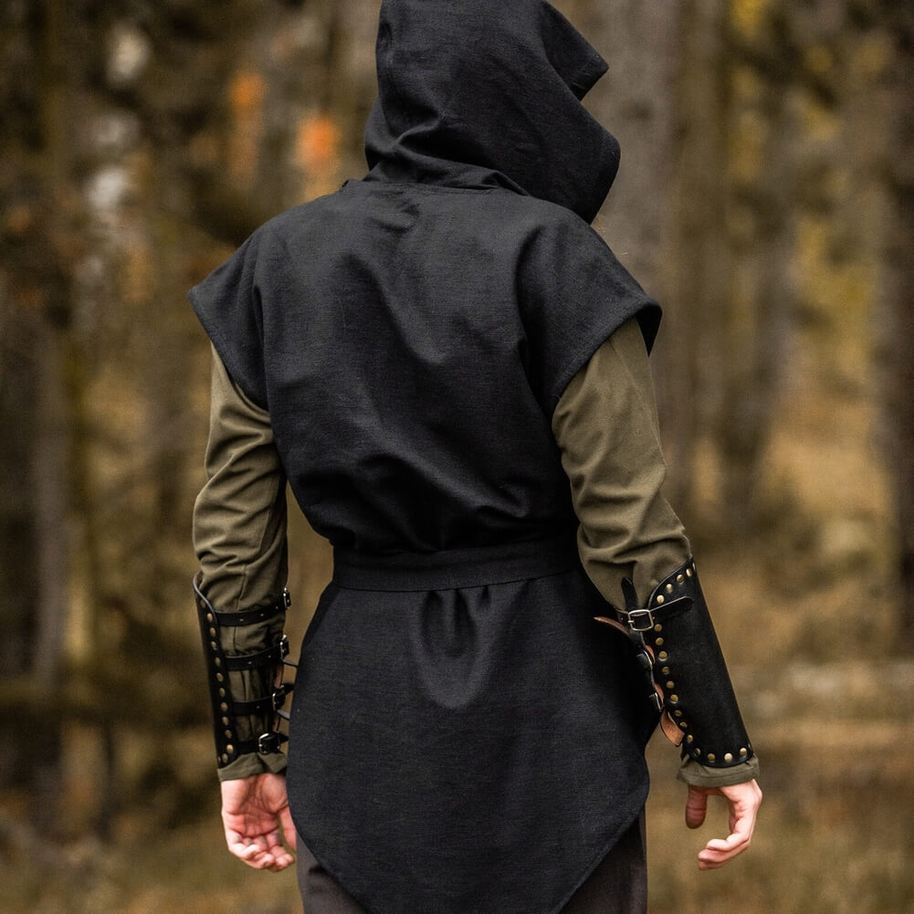 NEW Hooded Black Ranger Style Tunic