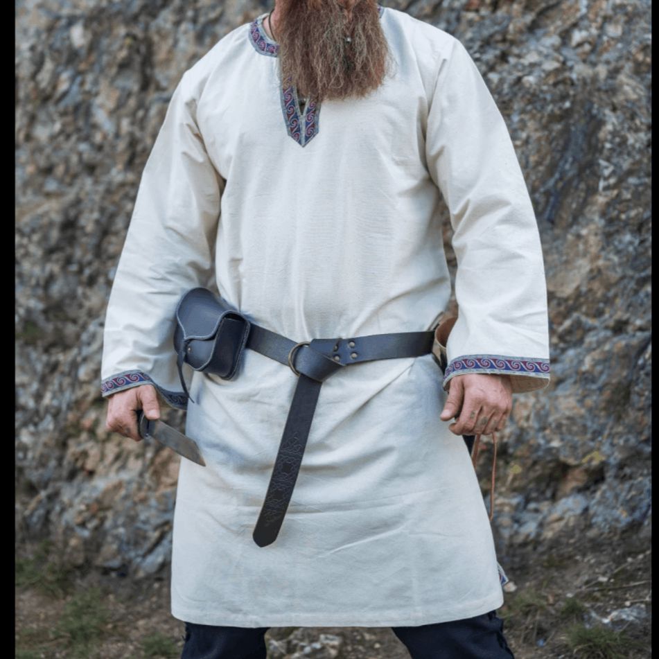 natural cotton long viking tunic 