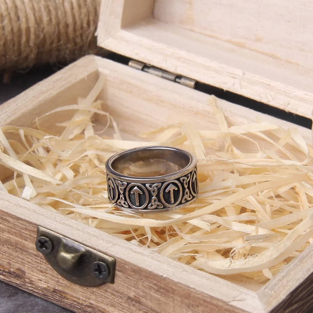 Viking Tyr Rune Band Ring
