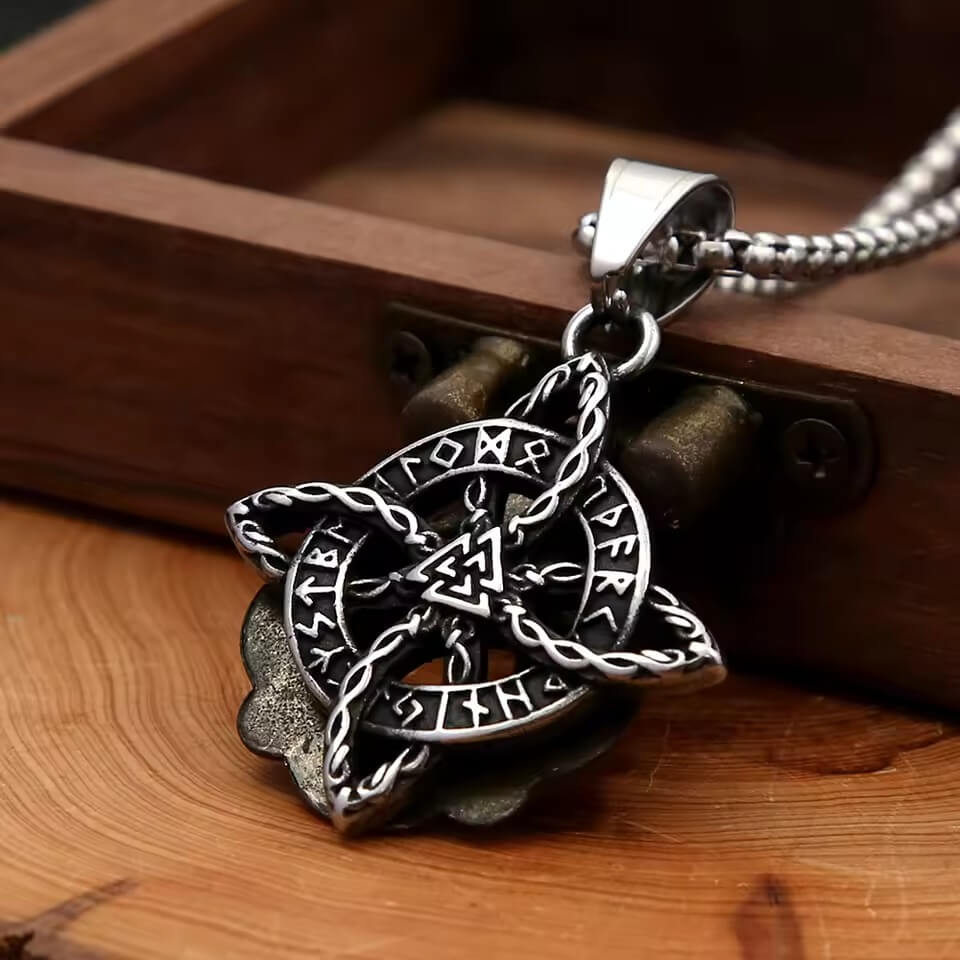 Viking Valknut Celtic Knot Necklace