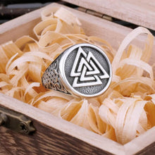 Viking Valknut Celtic Knot Signet Ring