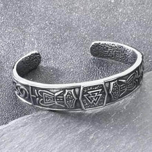 Viking Valknut Cuff Bracelet | Shield & Knotwork Panels