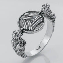 Viking Valknut Huginn Muninn Silver Ring
