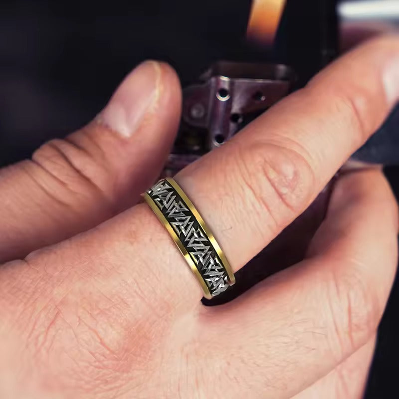 Viking Valknut Sterling Silver Band Ring