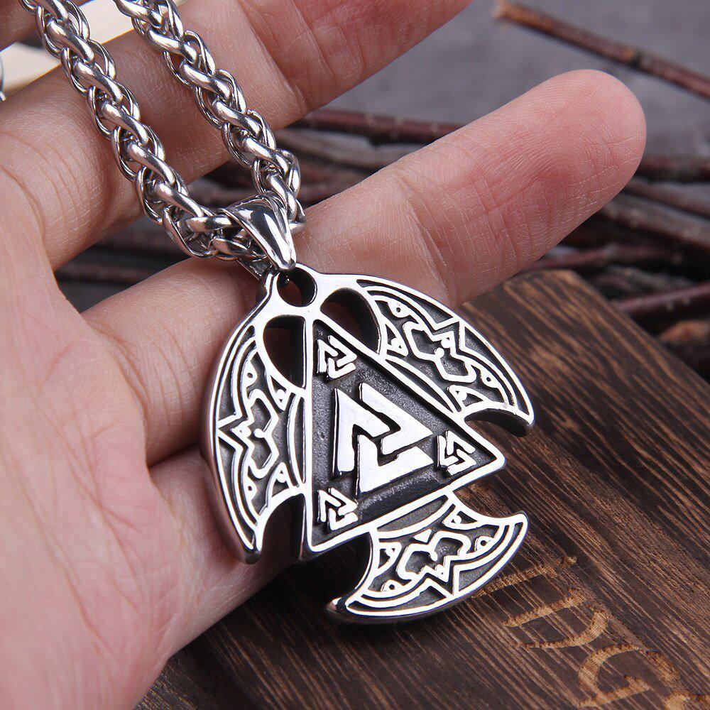 Viking Valknut Talisman Pendant Necklace