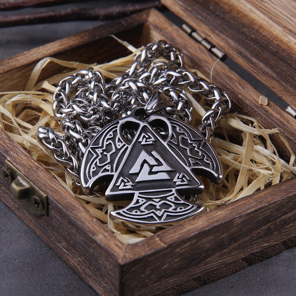 Viking Valknut Talisman Pendant Necklace