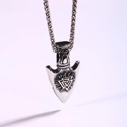 Viking Valknut Vegvisir Arrowhead Necklace