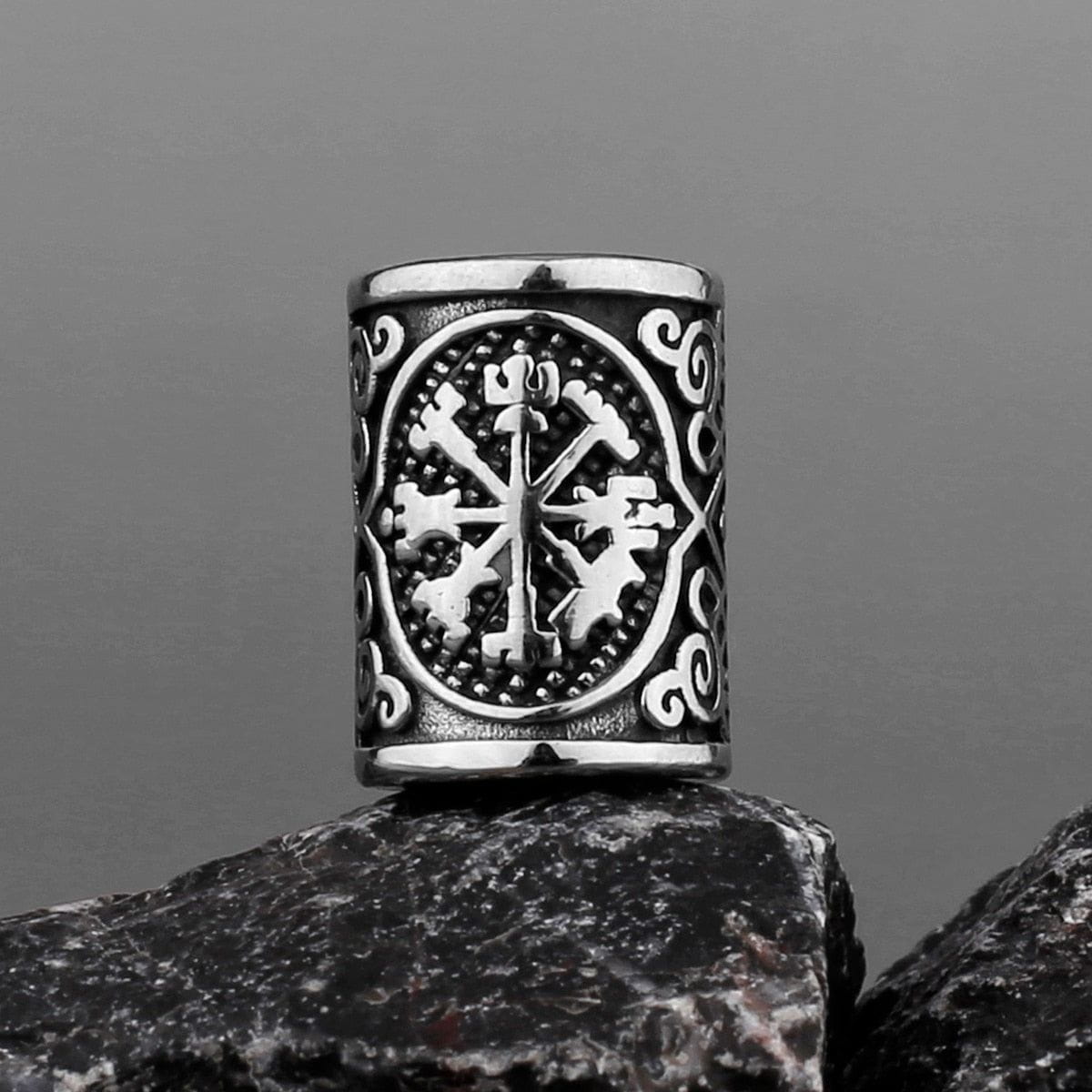 Viking Vegvisir Beard Bead