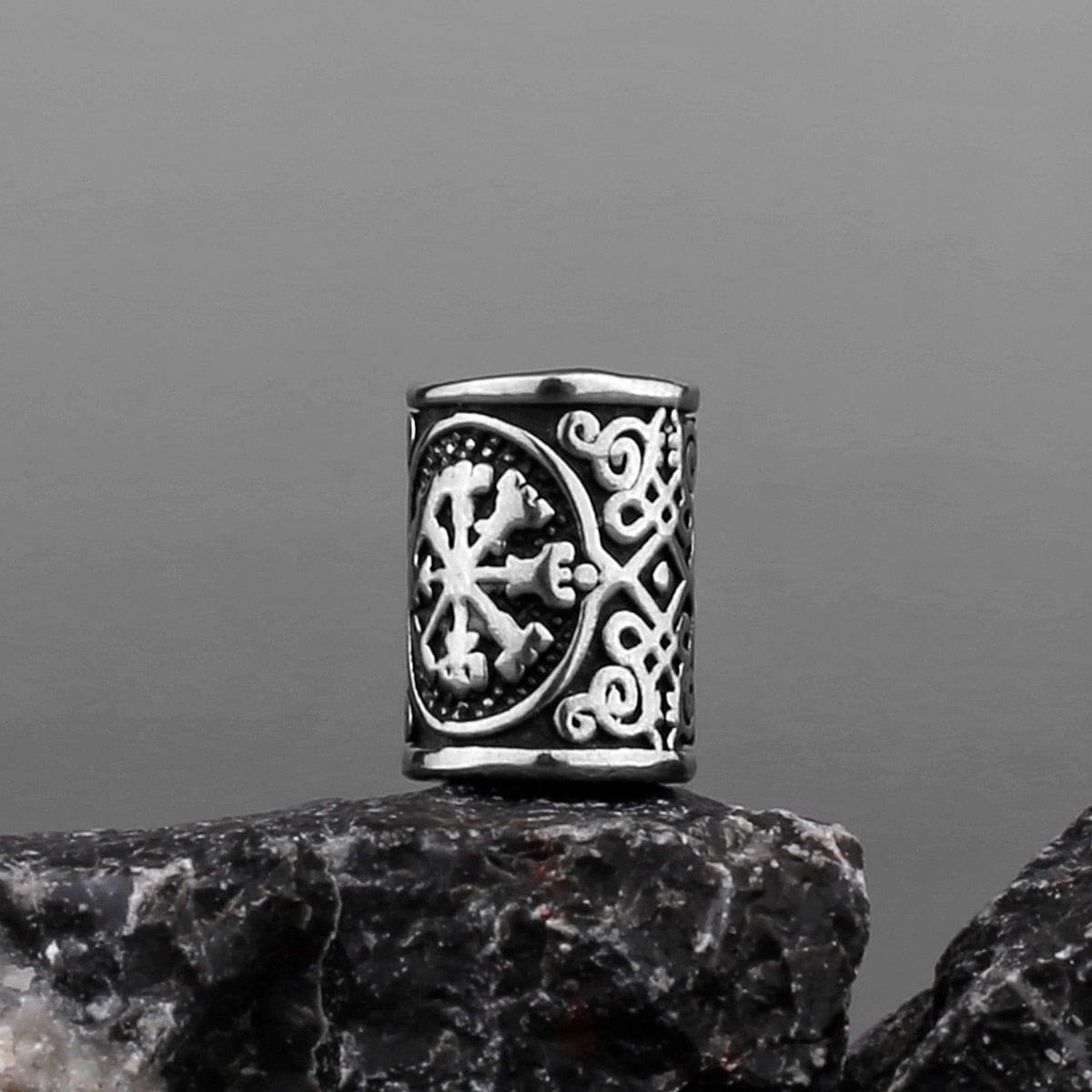 Viking Vegvisir Beard Bead