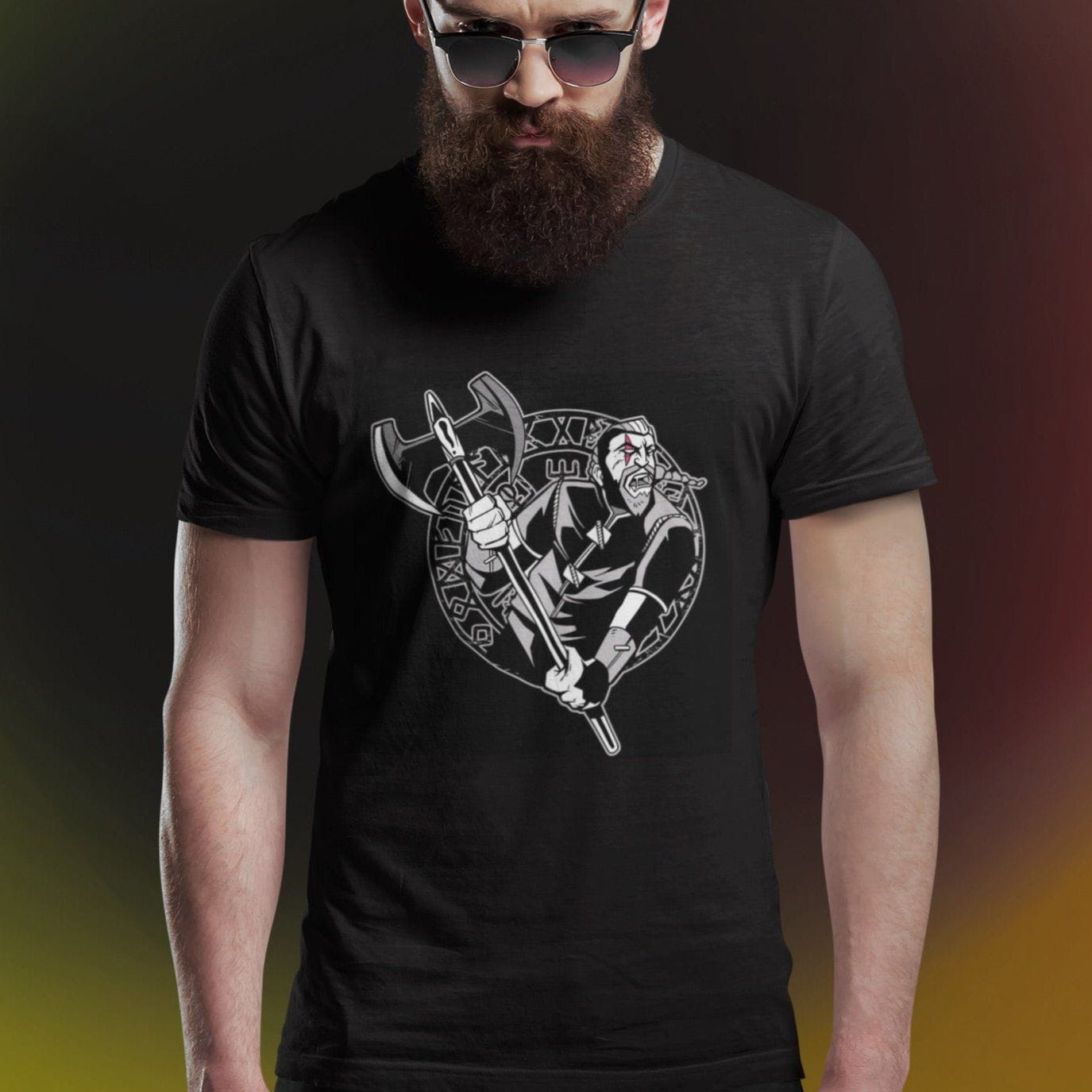 Viking Warrior and Vegvisir Shirt