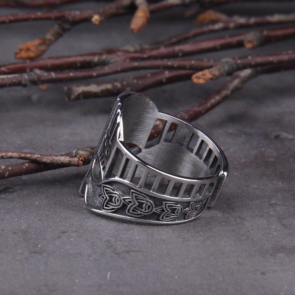 Viking Warrior Battle Helm Steel Ring