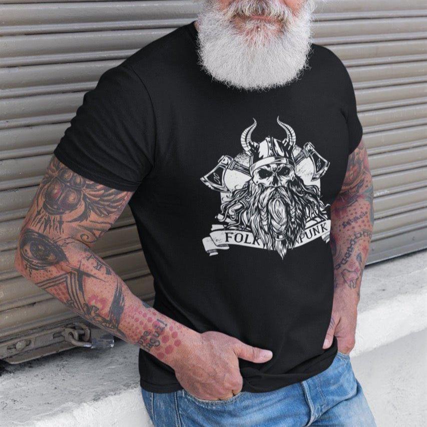 Viking Warrior Skull Crossed Axes Shirt