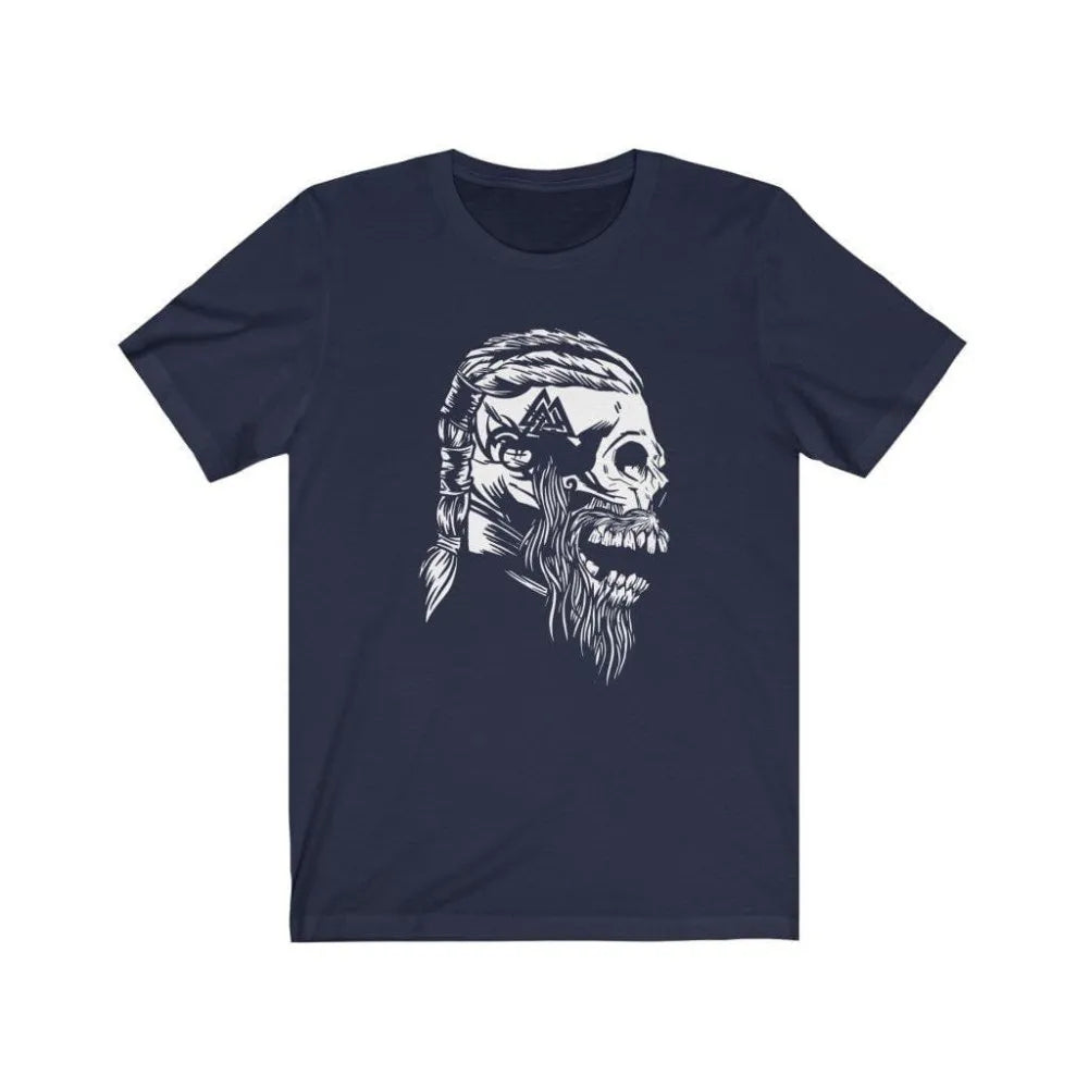 Viking Warrior Skull T-Shirt-12-Viking Warrior