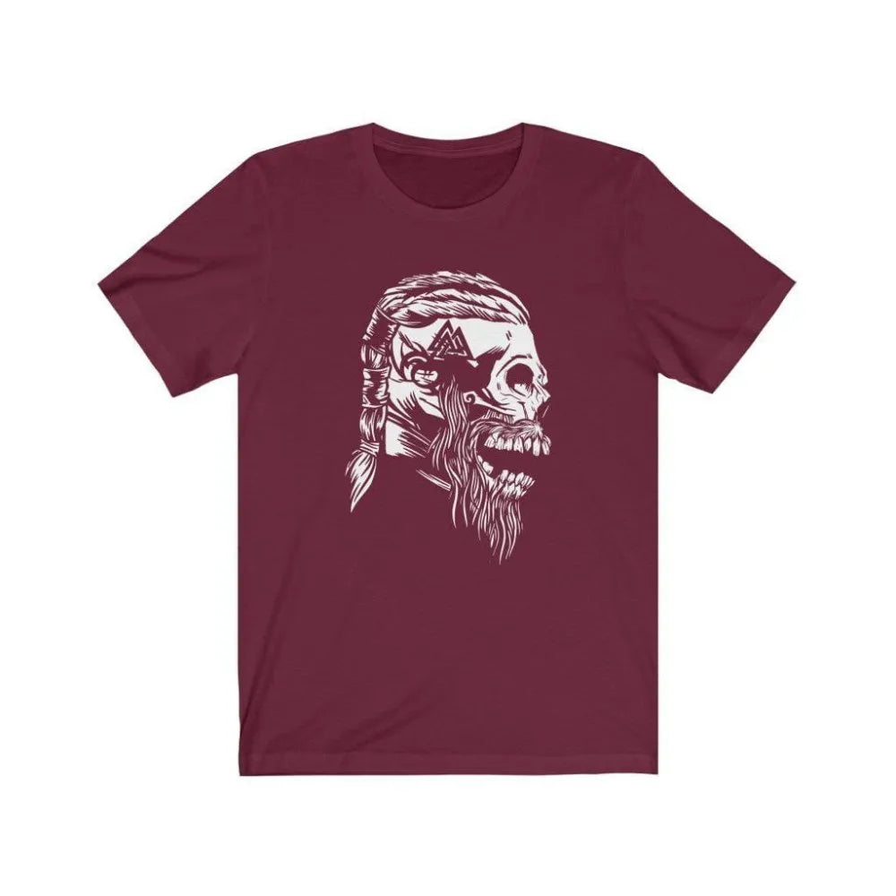 Viking Warrior Skull T-Shirt-13-Viking Warrior