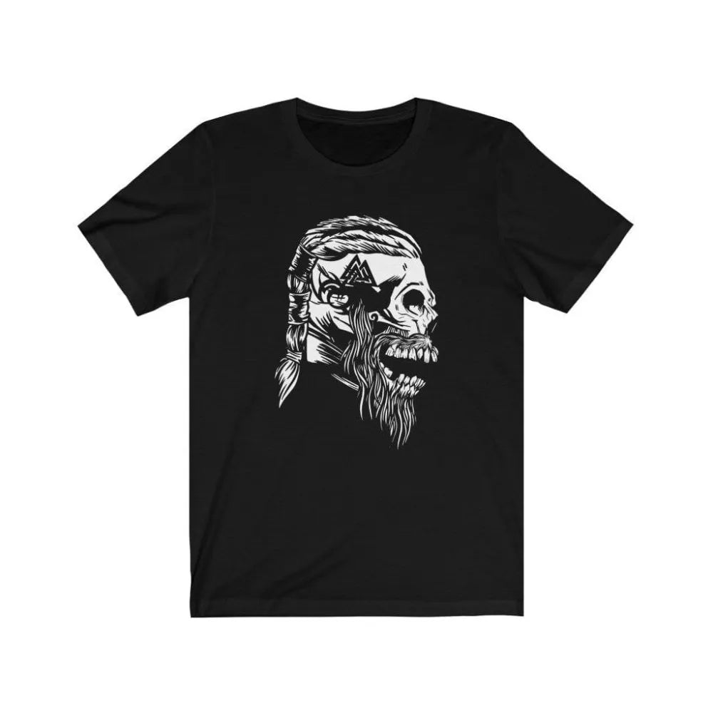 Viking Warrior Skull T-Shirt-4-Viking Warrior