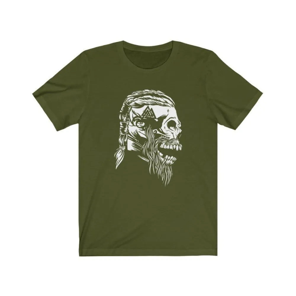 Viking Warrior Skull T-Shirt-6-Viking Warrior