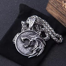 Viking Wolf Head Necklace Jewelry 