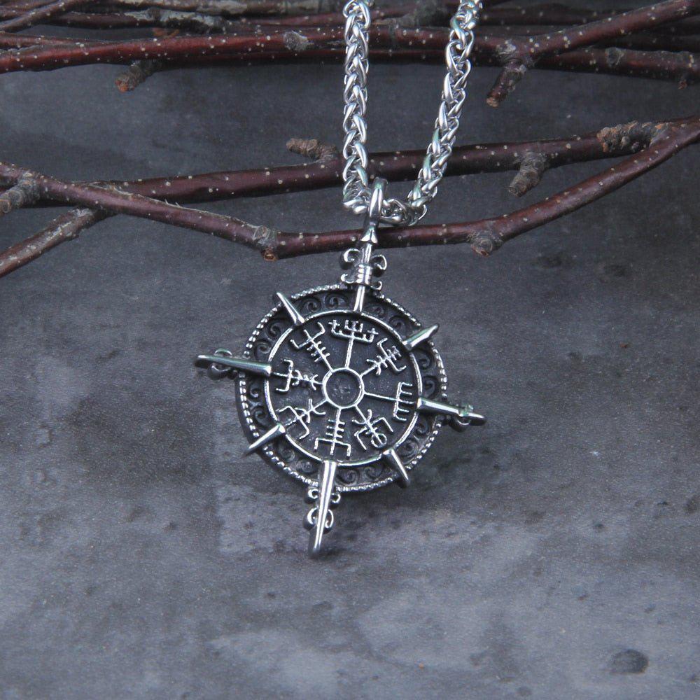 Warrior's Way Viking Vegvisir Talisman Necklace