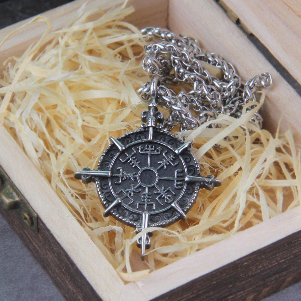 Warrior's Way Viking Vegvisir Talisman Necklace